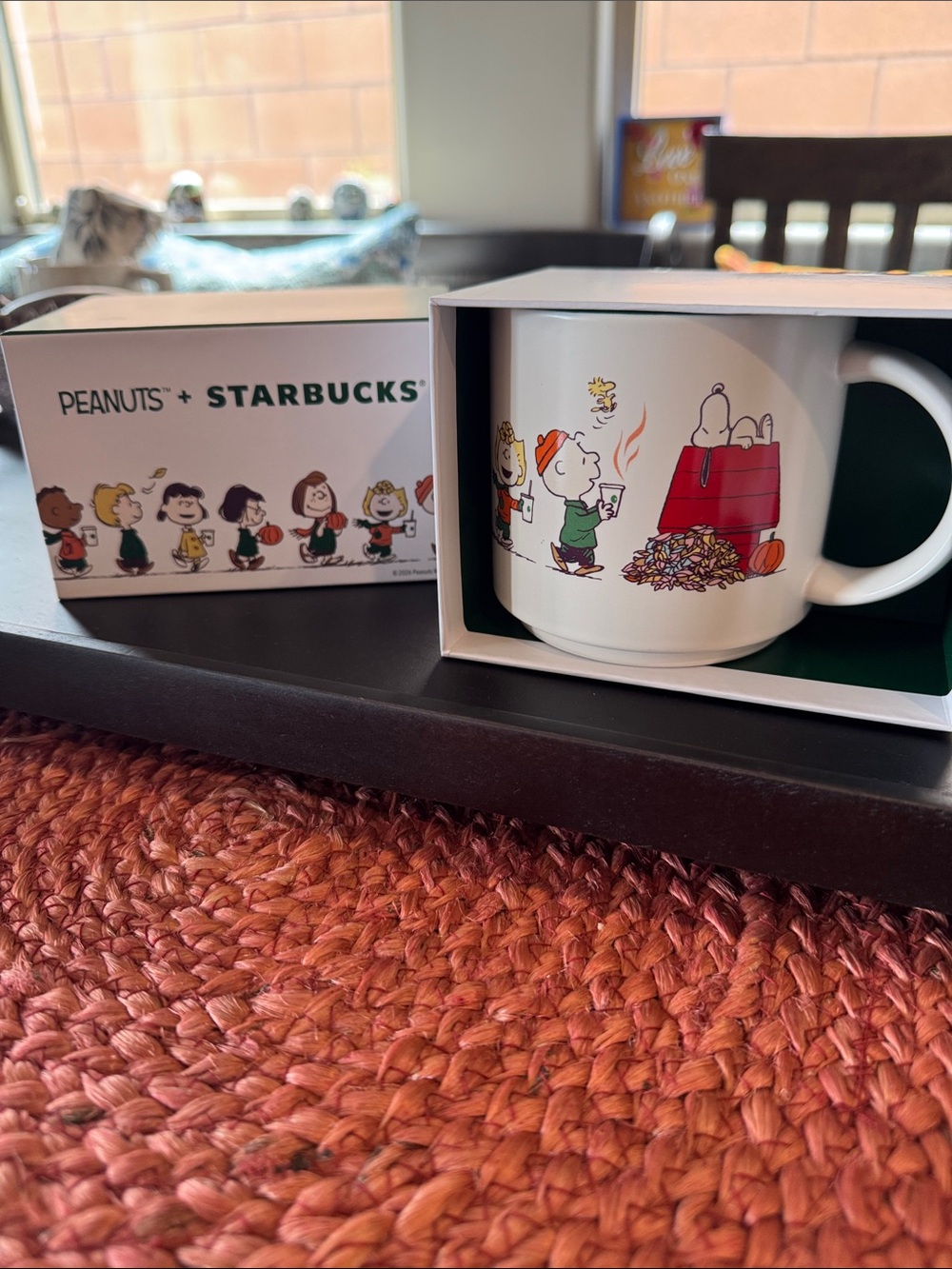 Peanuts x Starbucks Ceramic Mug - White with Red & Green Accents